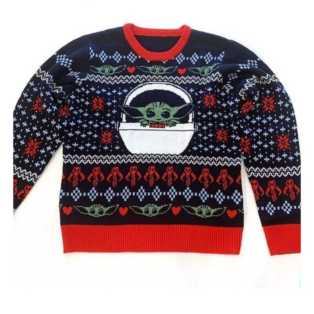 Star Wars The Mandalorian Grogu The Child Holiday Sweater - Geeknet. XL